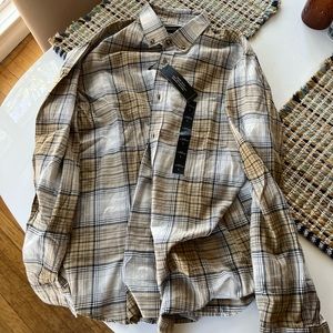 Banana republic, untucked, button-down shirt, large slim